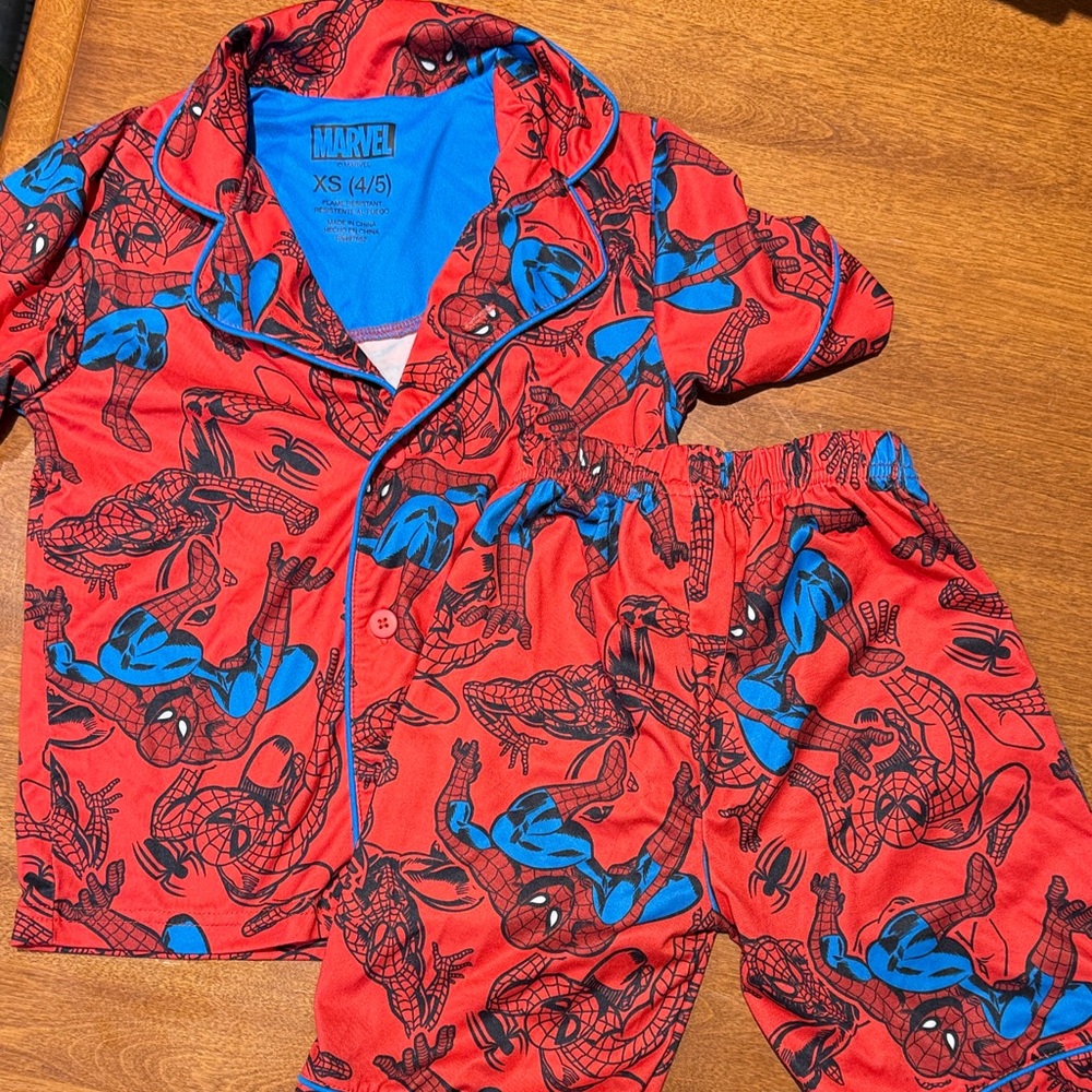 Marvel Spider-Man Red and Blue Kids Pajama Set